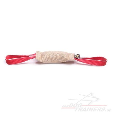 Dog Sport Jute Bite Tug 2 inch on 8 inch with Handle