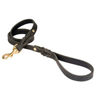 Handcrafted leather dog leash for walking/tracking, 20mm
