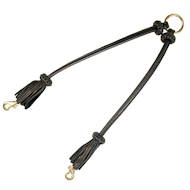 Round leather coupler leash for walking of 2 dogs, TOP Quality