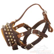 Noble Leather Dog Muzzle with Spikes buy