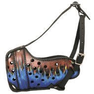 Service Dog Muzzle with Blue Flames, TOP!